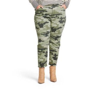 Women's Plus Size Camo Print High-Rise Ankle Length Skinny Jeans - Nili Lotan x